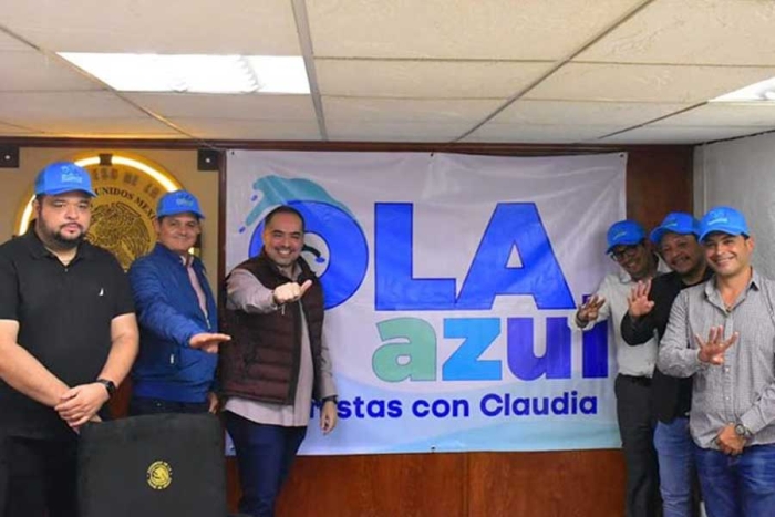 Panistas en la CDMX crean la “Ola azul” en apoyo a Claudia Sheinbaum