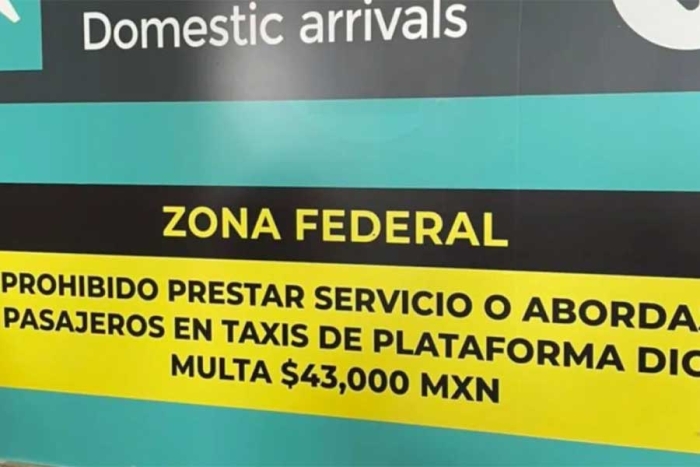 Con multa de hasta 43 mil pesos, prohibieron taxis de plataformas digitales en el AICM
