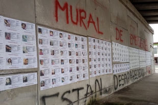 Visibilizan desaparición de mujeres con el Mural de Emergencia