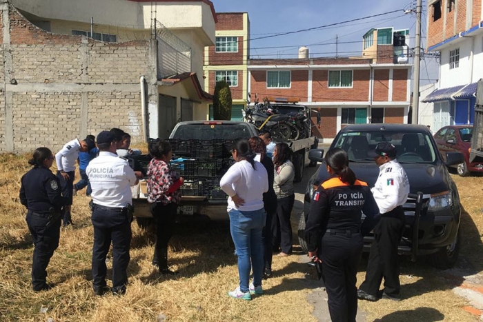 Ambulante atropella a inspector de gobernación, es detenido por la policía de Metepec