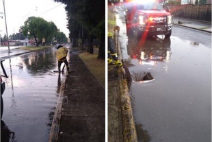 Lluvias de este jueves afectan calles de Metepec