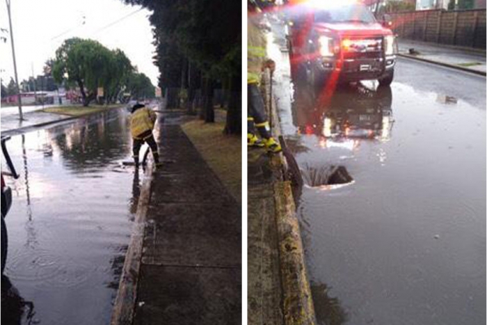 Lluvias de este jueves afectan calles de Metepec