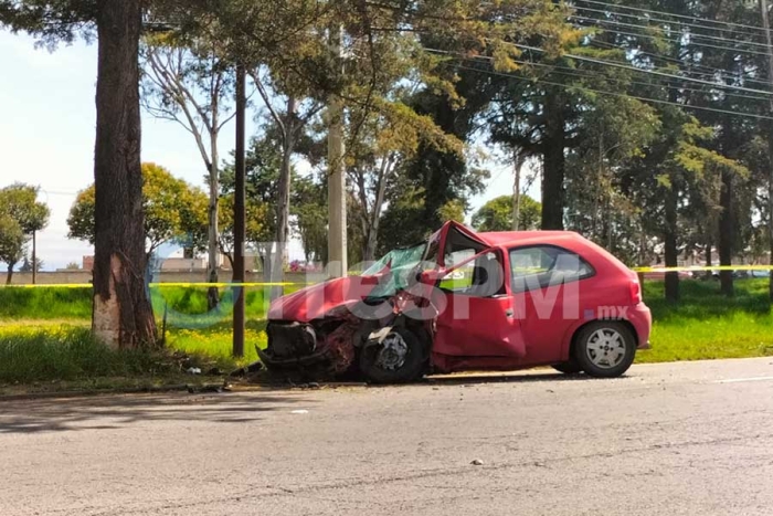 Un hombre falleció al estrellarse contra un árbol en la Toluca- Palmillas