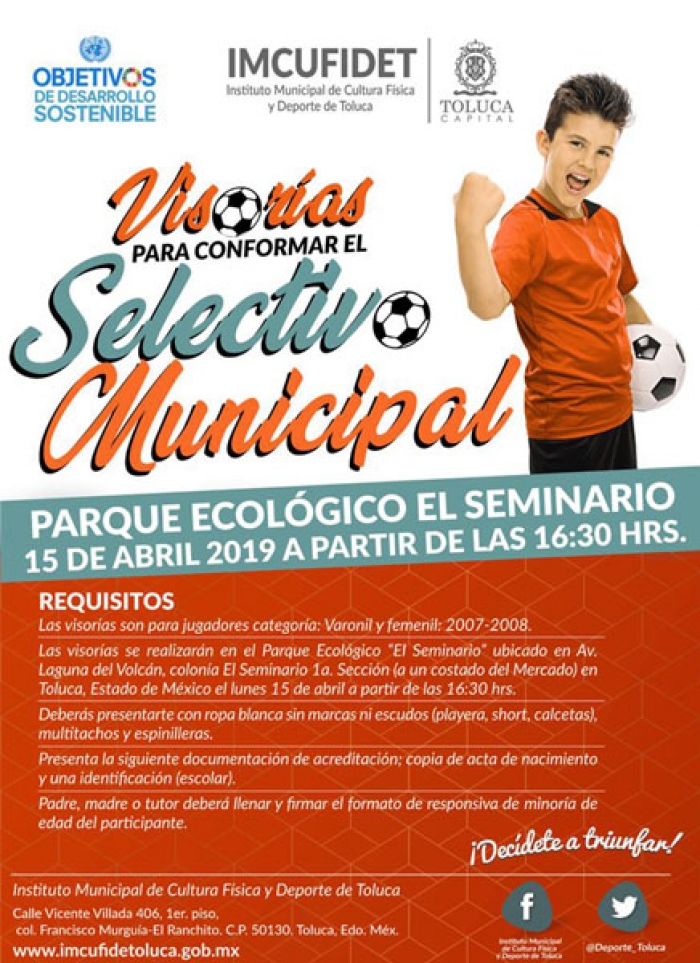 Busca Toluca talento futbolístico para integrar el selectivo municipal