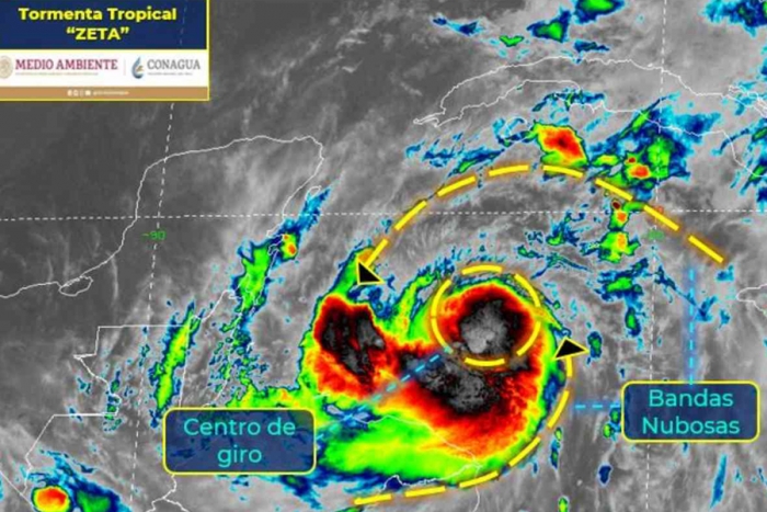 “Zeta” evoluciona a huracán antes de llegar a Quintana Roo