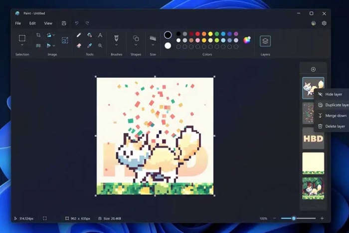 ¡Muy útil! Última versión de Paint añade herramientas de Photoshop