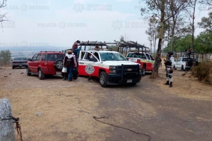 Secretaría de Seguridad en coordinación con Guardia Nacional y Policía Municipal, resguardan zona de incendio en el parque estatal Sierra de Guadalupe