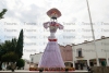 Catrina monumental adorna San Antonio la Isla