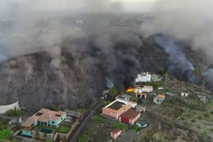Más de 3 mil construcciones han sido afectadas por erupción del volcán en La Palma