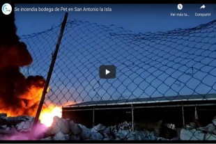 Se incendia bodega de Pet en San Antonio la Isla