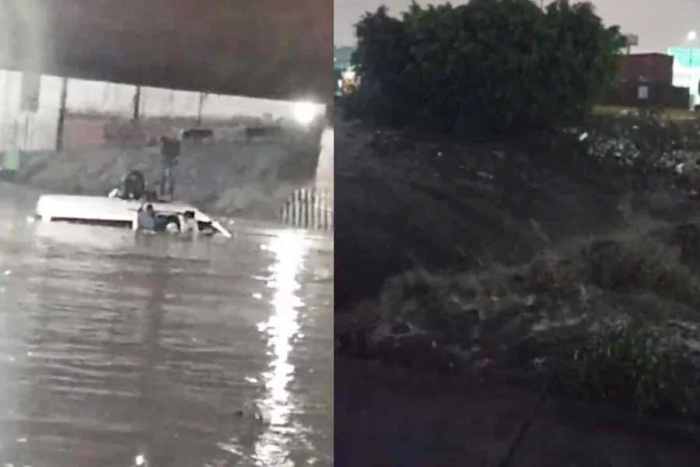 Fuertes lluvias provocaron inundaciones en CDMX y el desbordamiento del río Hondo en Naucalpan