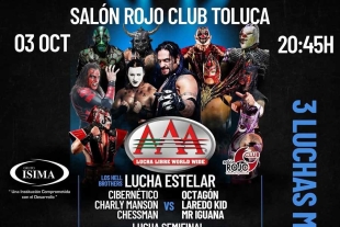 La función incluirá tres luchas más que serán anunciadas próximamente, lo que incrementa la expectativa entre los fanáticos.