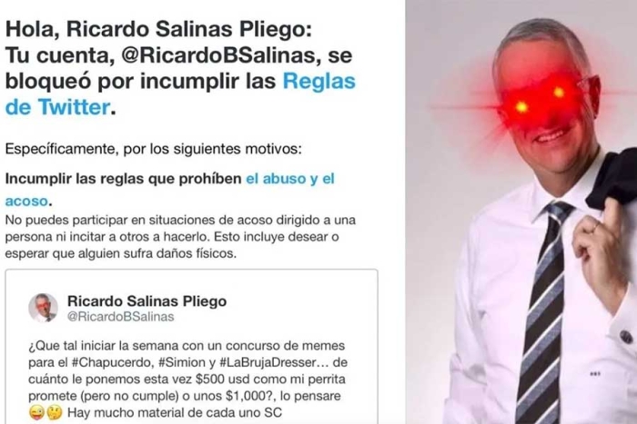Twitter bloquea cuenta de Ricardo Salinas por acoso