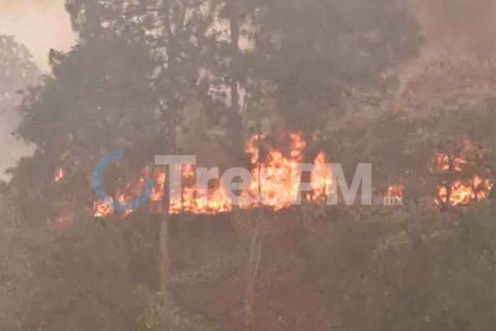 Continúan los esfuerzos para sofocar incendio en Tejupilco