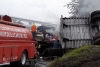 Se incendia trailer en la México-Toluca, a la altura de Río Hondito