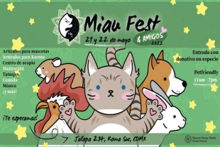 Ya viene el Miau Fest, 2022, un evento en apoyo a los michis de CDMX