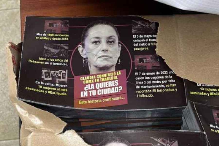 Hallan propaganda contra Sheinbaum en la alcaldía Cuauhtémoc