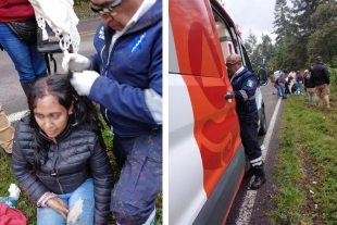 Familia salva la vida tras caer a un barranco