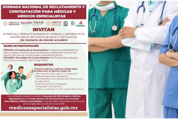 Lanzan convocatoria para contratación de médicos especialistas en México