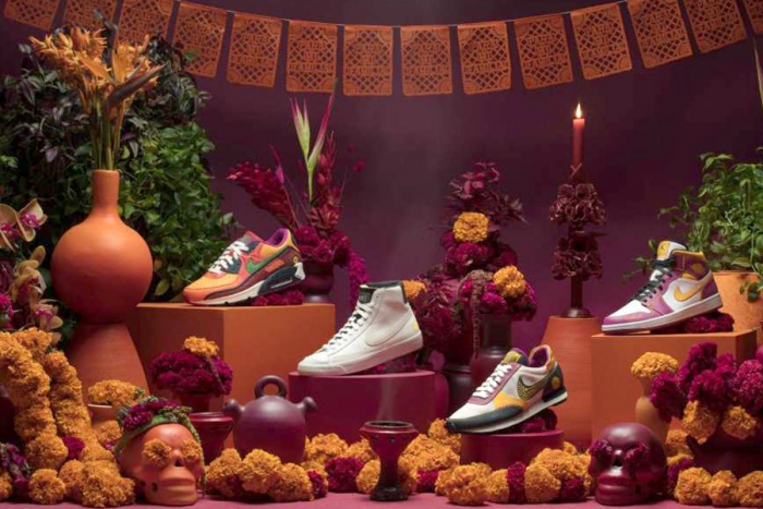 Tenis con temática del Día de los Muertos