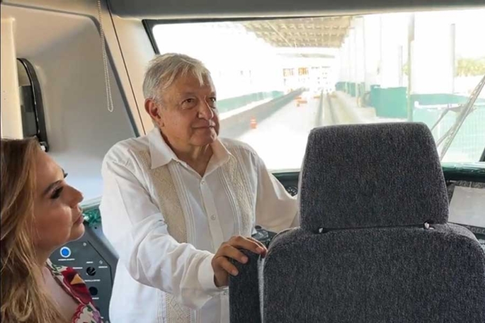 AMLO ‘estrena’ Tren Maya; realiza recorrido de supervisión 