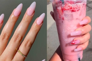 Strawberry milk nails: la tendencia más dulce y minimalista