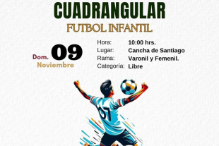 El calendario inicia el domingo 9 de noviembre con el Cuadrangular de Fútbol Infantil