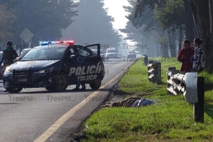 Atropellan a peatón sobre la carretera Toluca-Palmillas antes del mercado de La Aviación