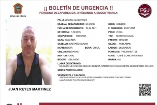 Familiares y amigos buscan a Juan, quien desapareció en Toluca