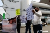 Se manifiestan ex empleados de Agua y Saneamiento de Toluca por presunto despido injustificado
