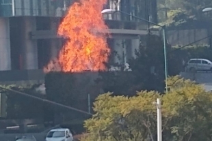 Incendio en plaza de Santa Fe provoca caos