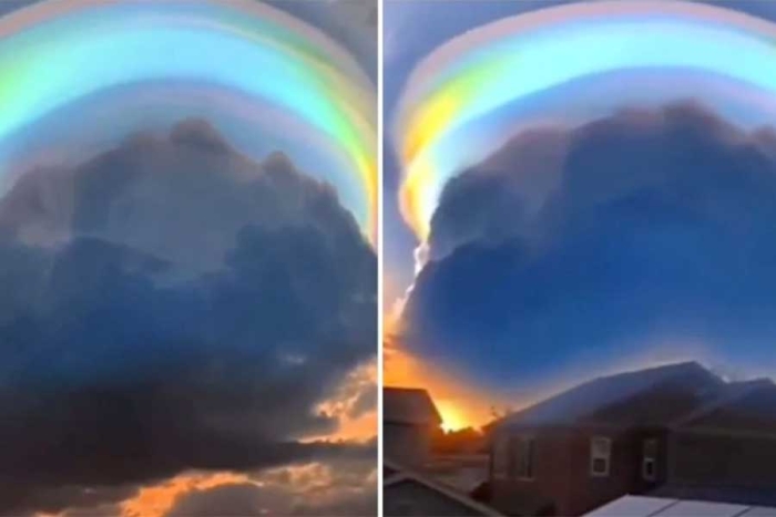 ¡Sorprendente! La impactante "nube arcoíris" que parece polvo de hadas