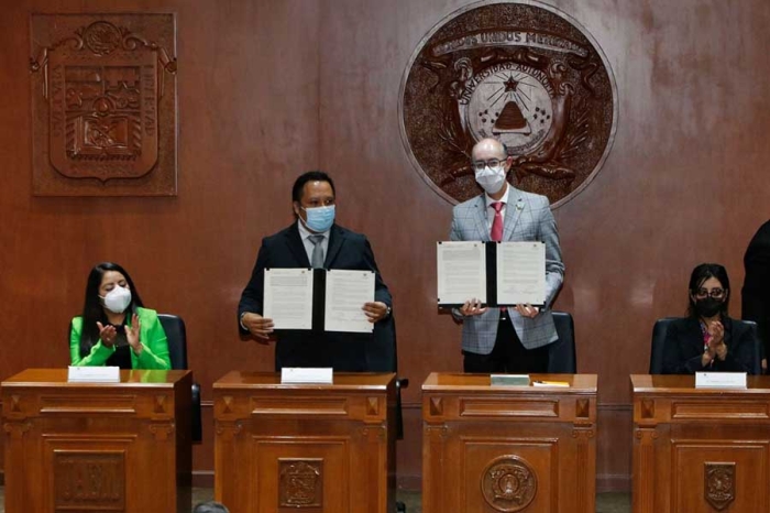 En beneficio de salud y bienestar de familias mexiquenses, UAEMéx signa convenio de colaboración con ISSSTE