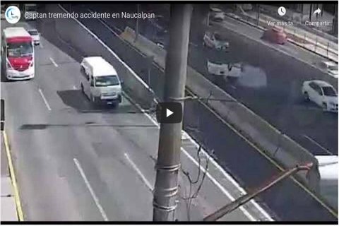 Captan tremendo accidente en Naucalpan