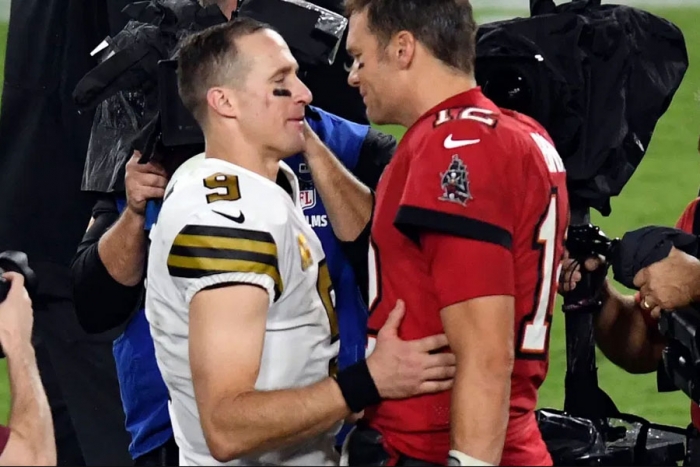 Brady envía mensaje a Drew Brees tras su retiro.