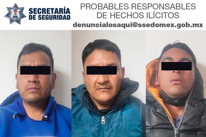 Detienen a tres personas investigadas por violación y robo con violencia a transporte público