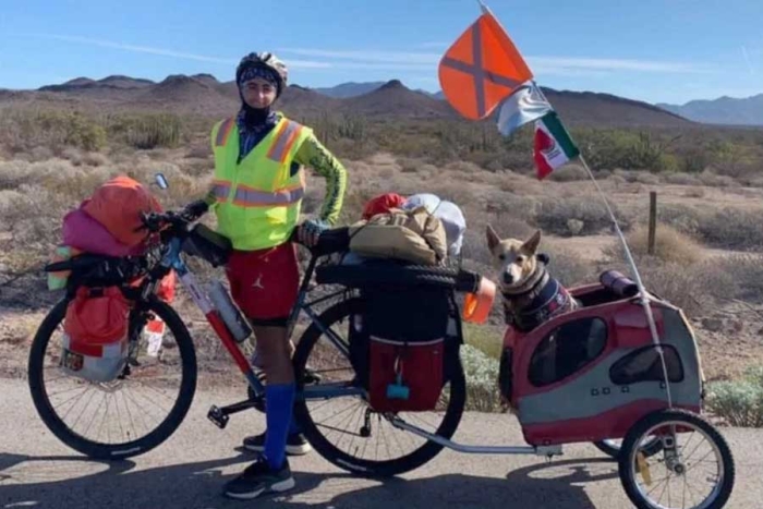 ¿Porque son así? Roban bicicleta en Mexicali a ciclista argentino que recorre el continente