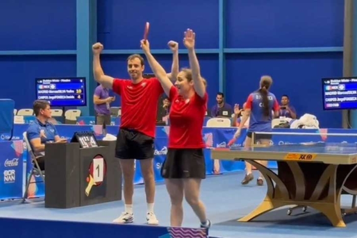 México consigue medalla de oro en dobles mixtos de Tenis de Mesa en los Centroamericanos