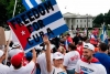 Cubanos piden libertad en protesta frente a la Casa Blanca