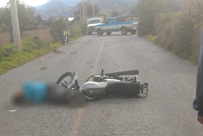 Derrape de motocicleta dejo una persona con lesiones severas