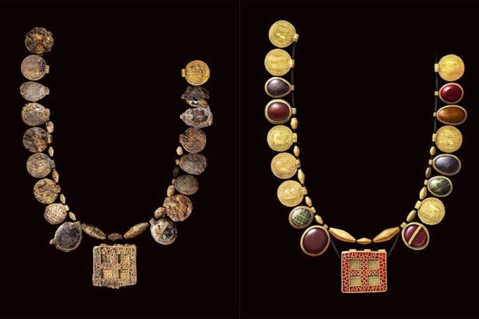 Descubren un inigualable collar de 1.300 años en Inglaterra