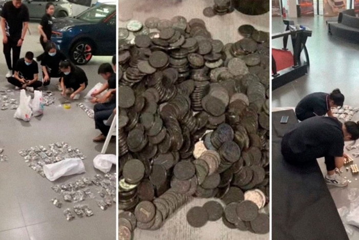 Hombre compra auto de más de 7 mil dólares y paga ¡con puras monedas!