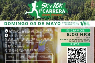 Los corredores recibirán un kit con medalla “L”, playera, número y centros de hidratación.