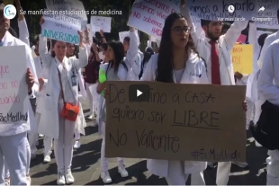 Se manifiestan estudiantes de medicina por inseguridad