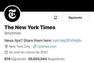 Twitter elimina la verificación de la cuenta de The New York Times