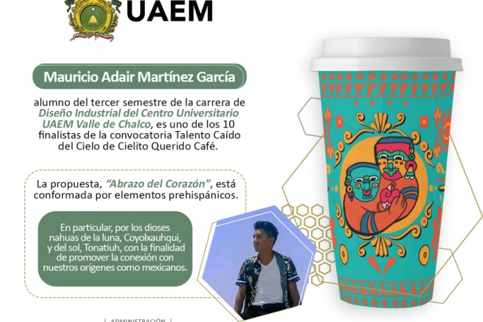 Estudiante de la UAEM, concursa para diseñar el vaso de Cielito Querido Café