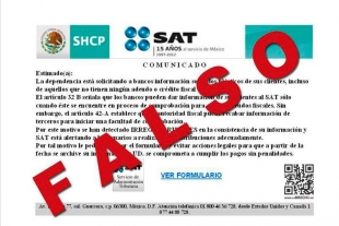 Advierten posible fraude con correos apócrifos del SAT