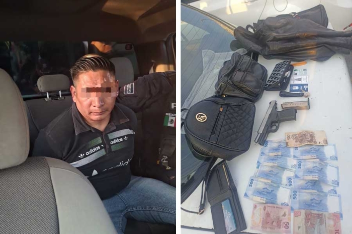 Personal de seguridad le dio alcance al vehículo en la calle Miguel Hidalgo en la colonia San Miguel