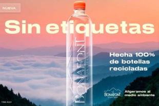 Bonafont retira las etiquetas de sus botellas en busca de ahorrar toneladas de plástico