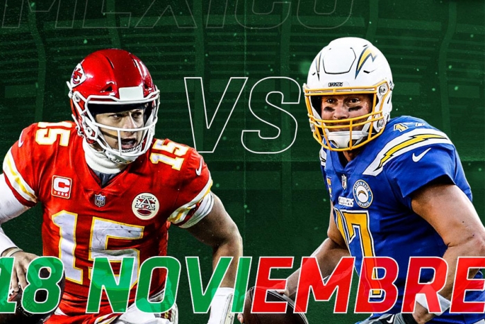 Chiefs contra Chargers en México será en lunes por la noche